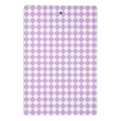 Mini Porte-bloc Motif de vérification violet et blanc (Dos)