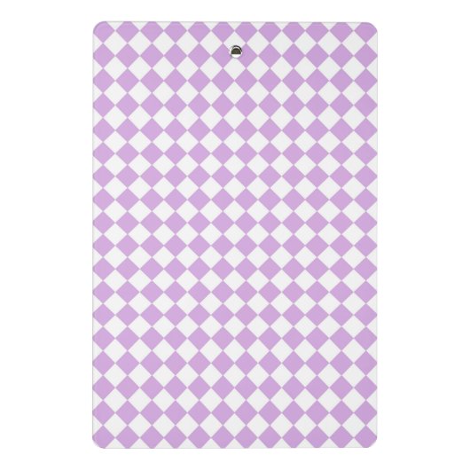 Mini Porte-bloc Motif de vérification violet et blanc (Dos)