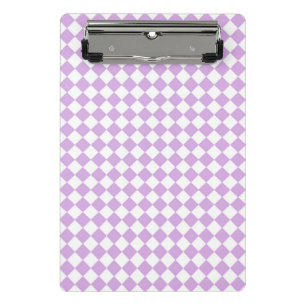 Mini Porte-bloc Motif de vérification violet et blanc