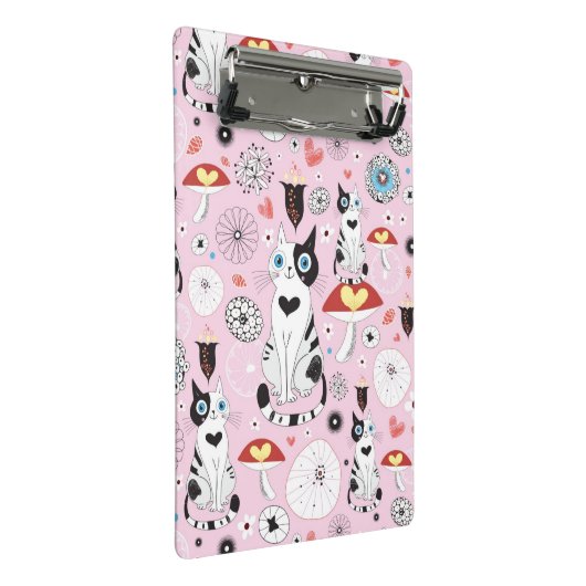 Mini Porte-bloc motif des chats et des fleurs (Incliné)