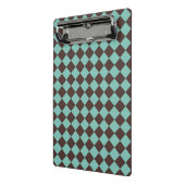 Mini Porte-bloc Motif diamant Brown Turquoise Checker (Angle2)