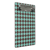 Mini Porte-bloc Motif diamant Brown Turquoise Checker (Incliné)