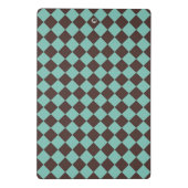 Mini Porte-bloc Motif diamant Brown Turquoise Checker (Dos)