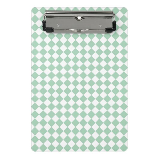 Mini Porte-bloc Motif diamant Green White Checker (Devant)