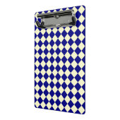 Mini Porte-bloc Motif diamant jaune bleu Checker (Angle2)