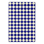 Mini Porte-bloc Motif diamant jaune bleu Checker (Dos)