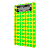 Mini Porte-bloc Motif diamant jaune-vert Checker (Angle2)