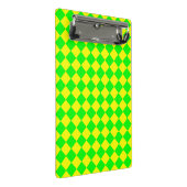 Mini Porte-bloc Motif diamant jaune-vert Checker (Incliné)