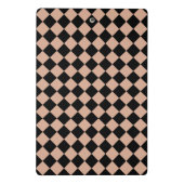 Mini Porte-bloc Motif diamant rose noir Checker (Dos)