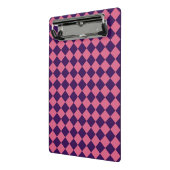 Mini Porte-bloc Motif diamant rose pourpre Checker (Angle2)