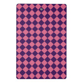 Mini Porte-bloc Motif diamant rose pourpre Checker (Dos)