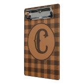 Mini Porte-bloc Motif d'impression Cosy Brown Plaid Buffalo (Angle2)