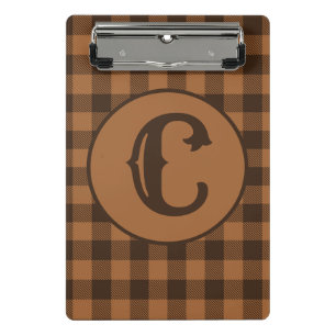 Mini Porte-bloc Motif d'impression Cosy Brown Plaid Buffalo