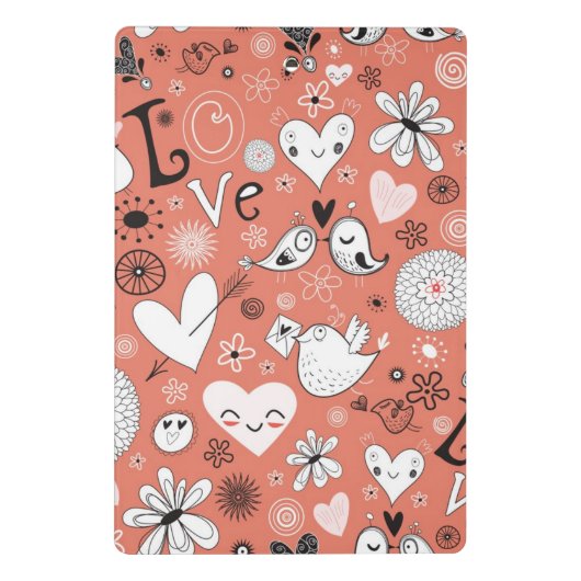 Mini Porte-bloc Motif d'inséparables (Dos)