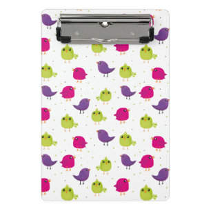 Mini Porte-bloc Motif d'oiseaux mignons colorés
