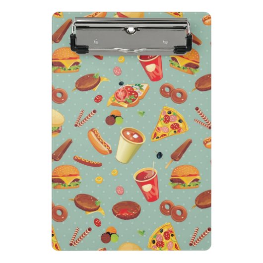 Mini Porte-bloc Motif élégant d'aliments de préparation rapide (Devant)