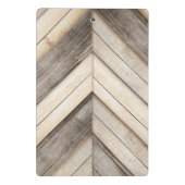 Mini Porte-bloc Motif élégant en bois Chevron (Dos)