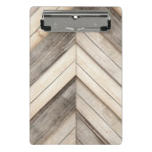 Mini Porte-bloc Motif élégant en bois Chevron (Devant)