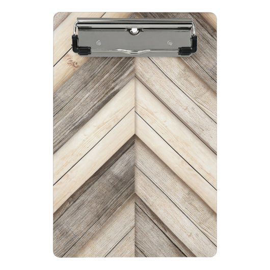 Mini Porte-bloc Motif élégant en bois Chevron (Devant)
