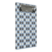 Mini Porte-bloc Motif Empreinte de Patte Argent Bleu (Incliné)