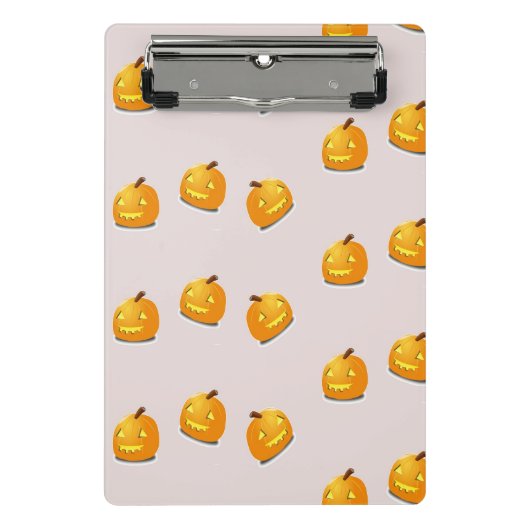 Mini Porte-bloc Motif en chef citrouille orange (Devant)