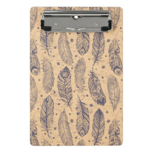 Mini Porte-bloc Motif ethnique d'ensemble de plume