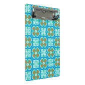 Mini Porte-bloc Motif ethnique turquoise (Incliné)