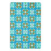 Mini Porte-bloc Motif ethnique turquoise (Dos)