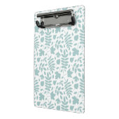 Mini Porte-bloc Motif Feuille perdu Turquoise sur blanc (Angle2)