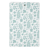 Mini Porte-bloc Motif Feuille perdu Turquoise sur blanc (Dos)
