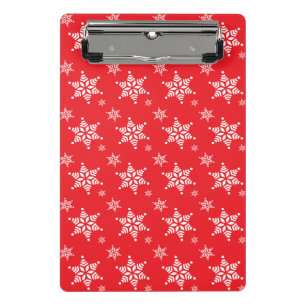 Mini Porte-bloc Motif Flocon de Neige, Flocons de Neige Blancs, Ne