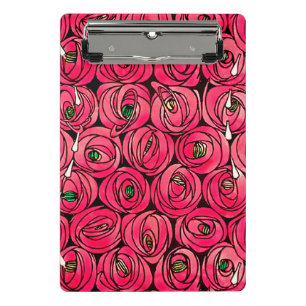 Mini Porte-bloc Motif floral Art Nouveau de rose Rennie Mackintosh