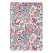 Mini Porte-bloc Motif floral avec l'oiseau et le papillon (Dos)