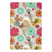 Mini Porte-bloc Motif floral dans le rétro style (Dos)