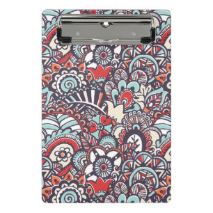 Mini Porte-bloc Motif floral de griffonnage de Paisley