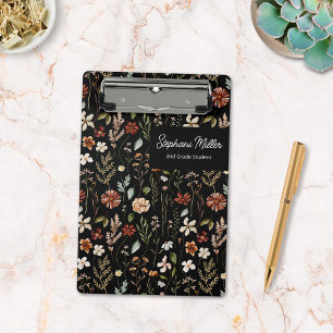 Mini Porte-bloc Motif floral de prairie de fleurs sauvages automna