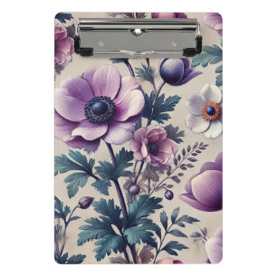 Mini Porte-bloc motif floral transparent avec anémone belle
