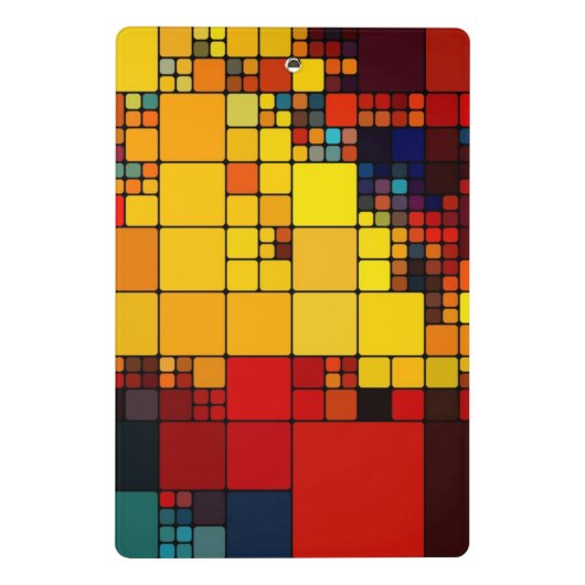 Mini Porte-bloc Motif géométrique d'arc-en-ciel vibrant abstrait (Dos)