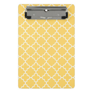 Mini Porte-bloc Motif jaune de Quatrefoil