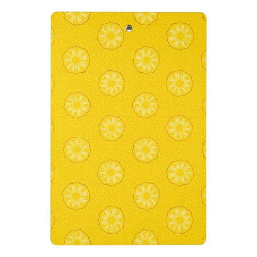 Mini Porte-bloc Motif jaune de tranches d'ananas (Dos)