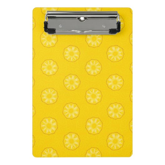 Mini Porte-bloc Motif jaune de tranches d'ananas (Devant)