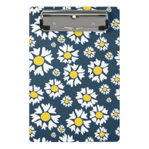 Mini Porte-bloc Motif marguerrier, motif floral, marguerites blanc