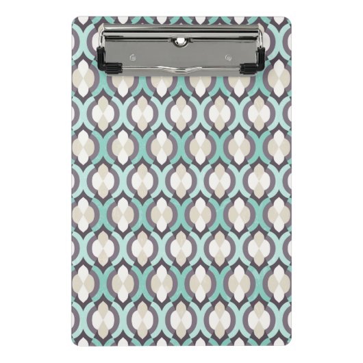 Mini Porte-bloc Motif marocain de turquoise (Devant)