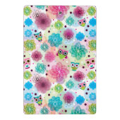 Mini Porte-bloc Motif mignon d'arrière - plan de hibou de fleur (Dos)