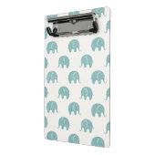 Mini Porte-bloc Motif mignon turquoise d'éléphant (Angle2)