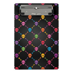 Mini Porte-bloc Motif multicolore avec des crânes