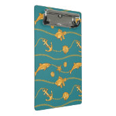 Mini Porte-bloc Motif nautique d'or (Incliné)