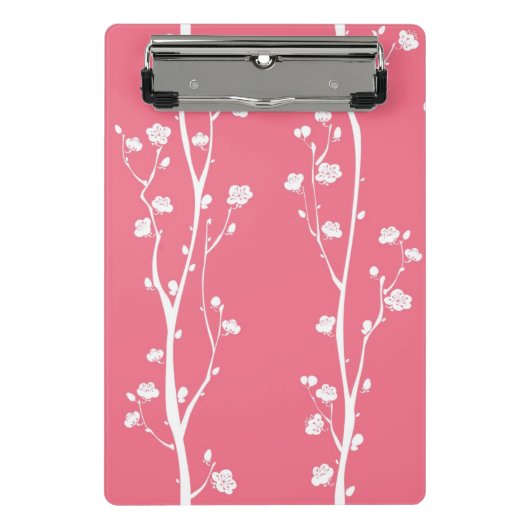 Mini Porte-bloc Motif oriental de fleur de prune (Devant)