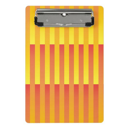 Mini Porte-bloc Motif rayé orange jaune (Devant)
