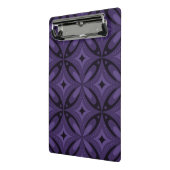 Mini Porte-bloc Motif Rétro de Couleur Violet Foncé (Angle2)